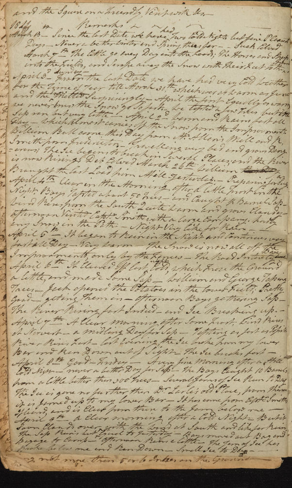 Diary of Rev Frederick Dibblee